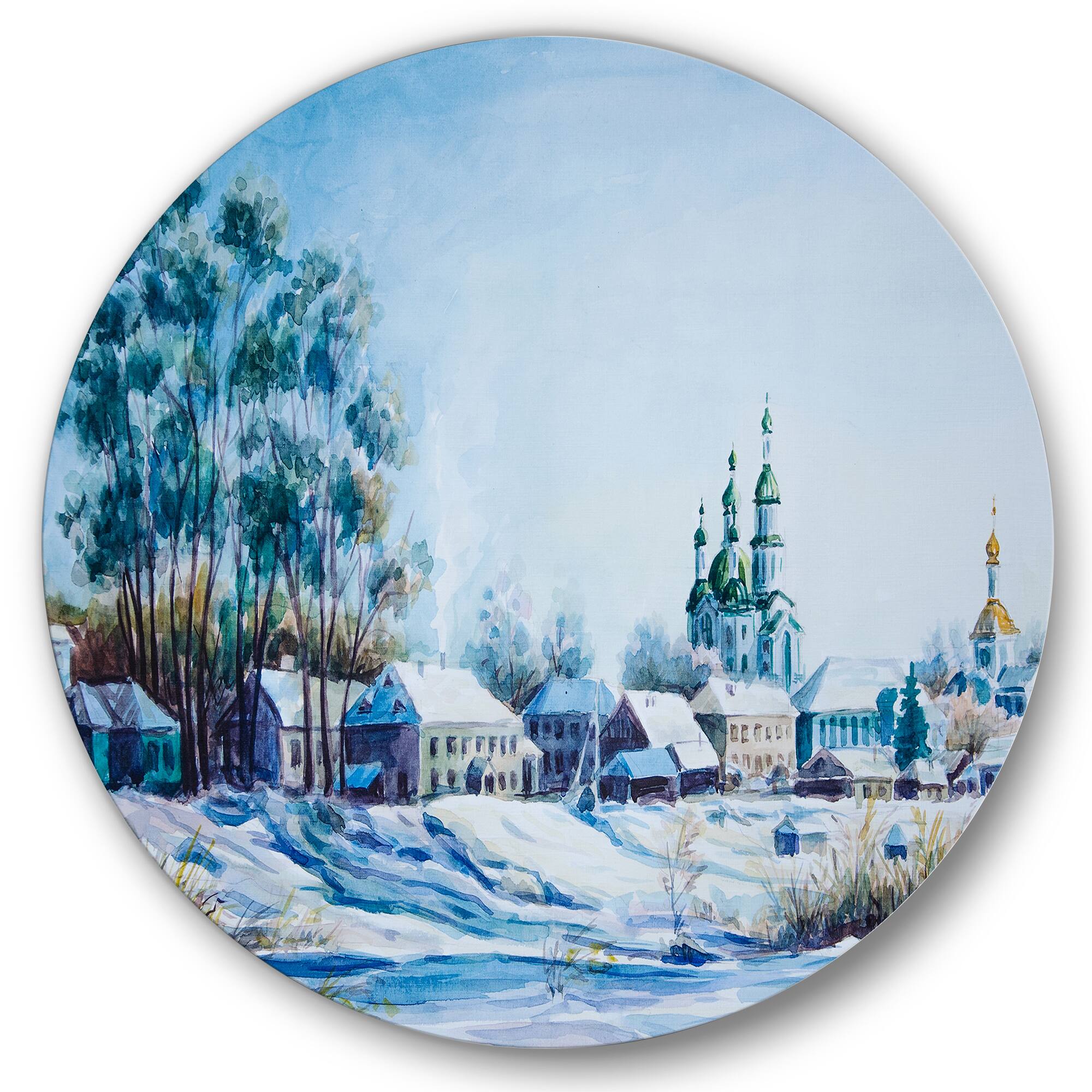 Designart - Small Town In Winter Times